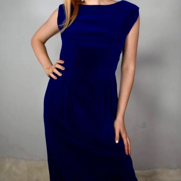 blue velvet wiggle dress Aston Bow Front Maxi Sweater Dress in Ice Metal – Bump Friendly & Inclusive Sizing (XS-3XL) 1XL main image 0